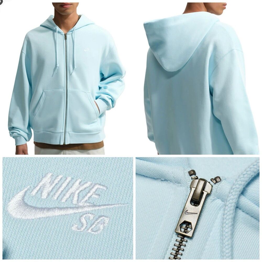 Nike SB Full Zip Glacier Blue Fleece Hoodie